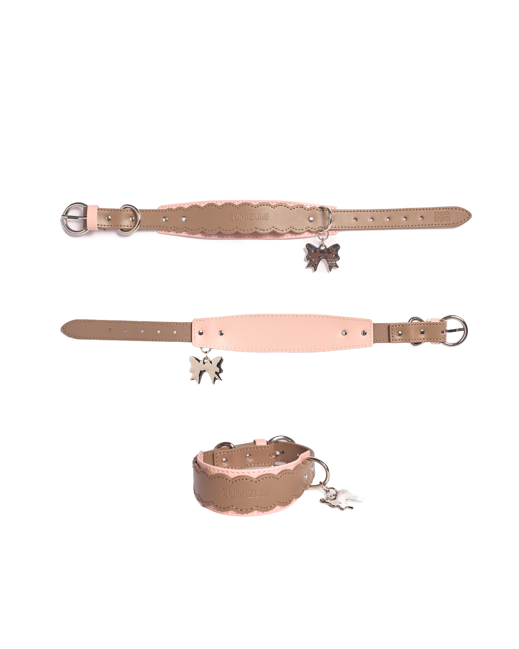 Lederhalsband Mayfair Scalloped – Zumizumi