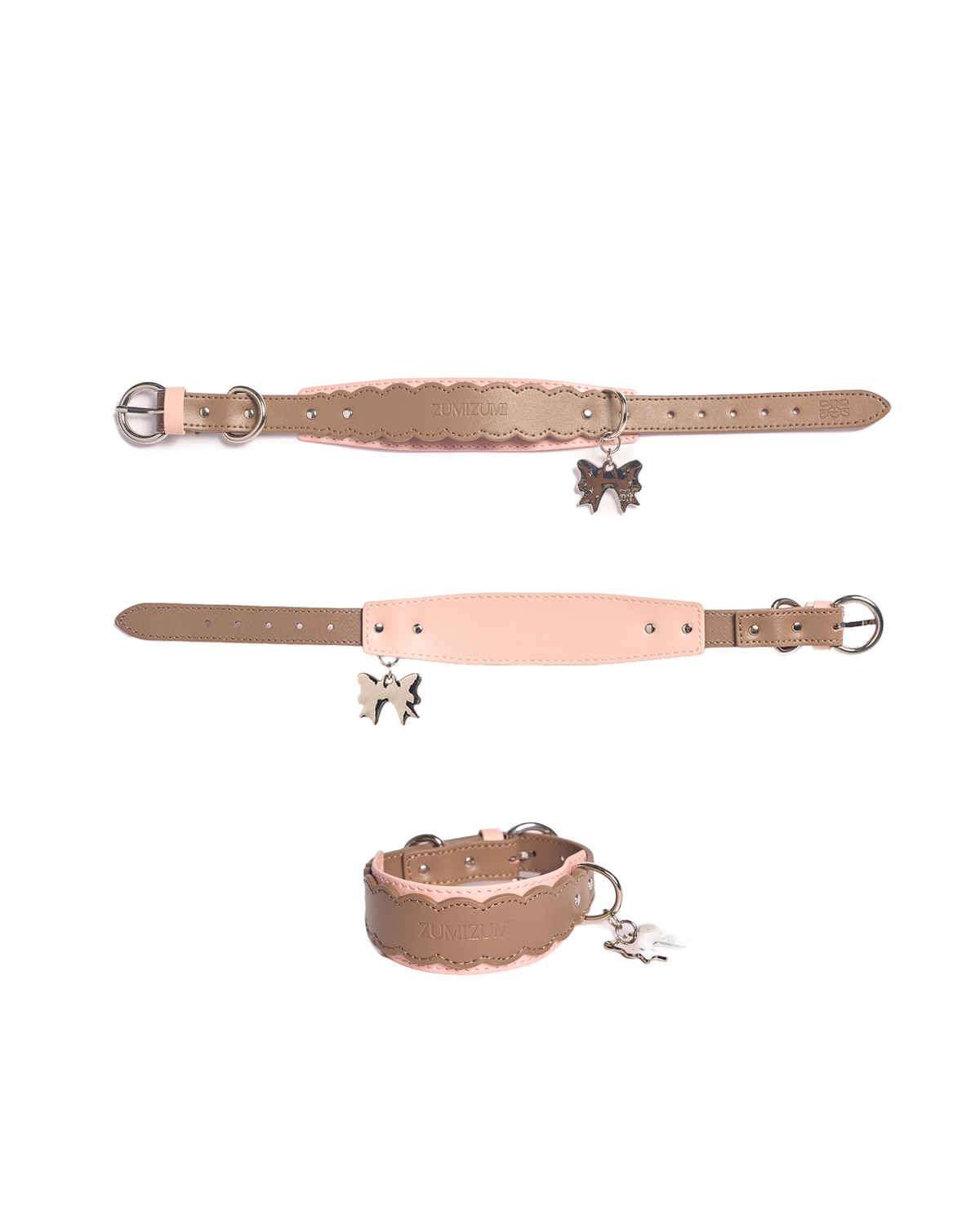 Lederhalsband Mayfair Scalloped – Zumizumi