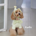 Hunde-Kapuzenpullover „Puff Stripe Bow“