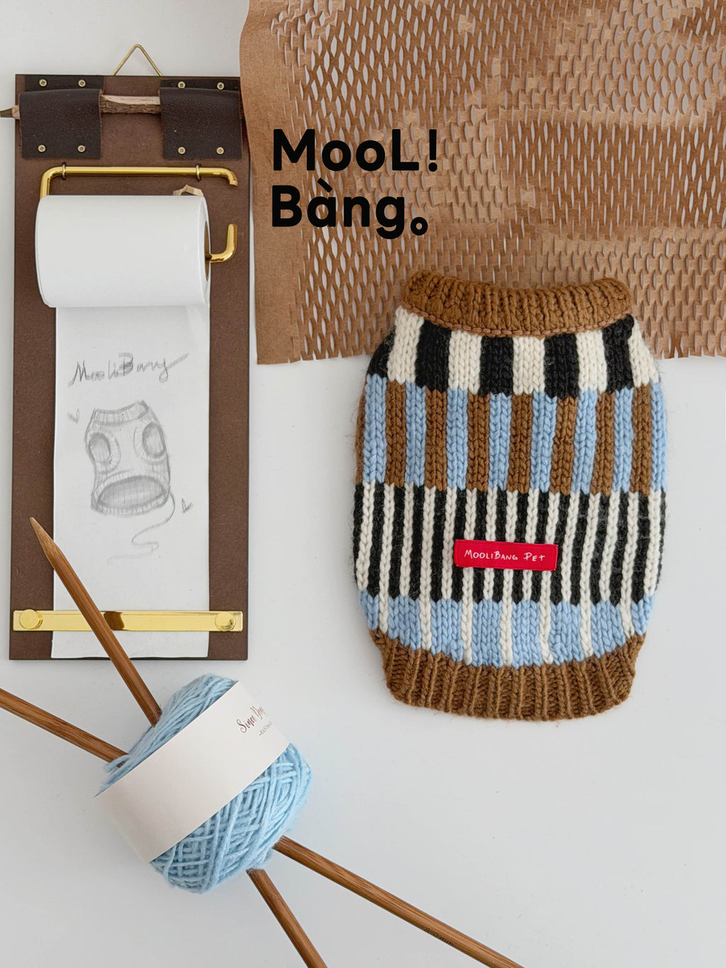 "Sea Salt Cannelés" Dog Sweater