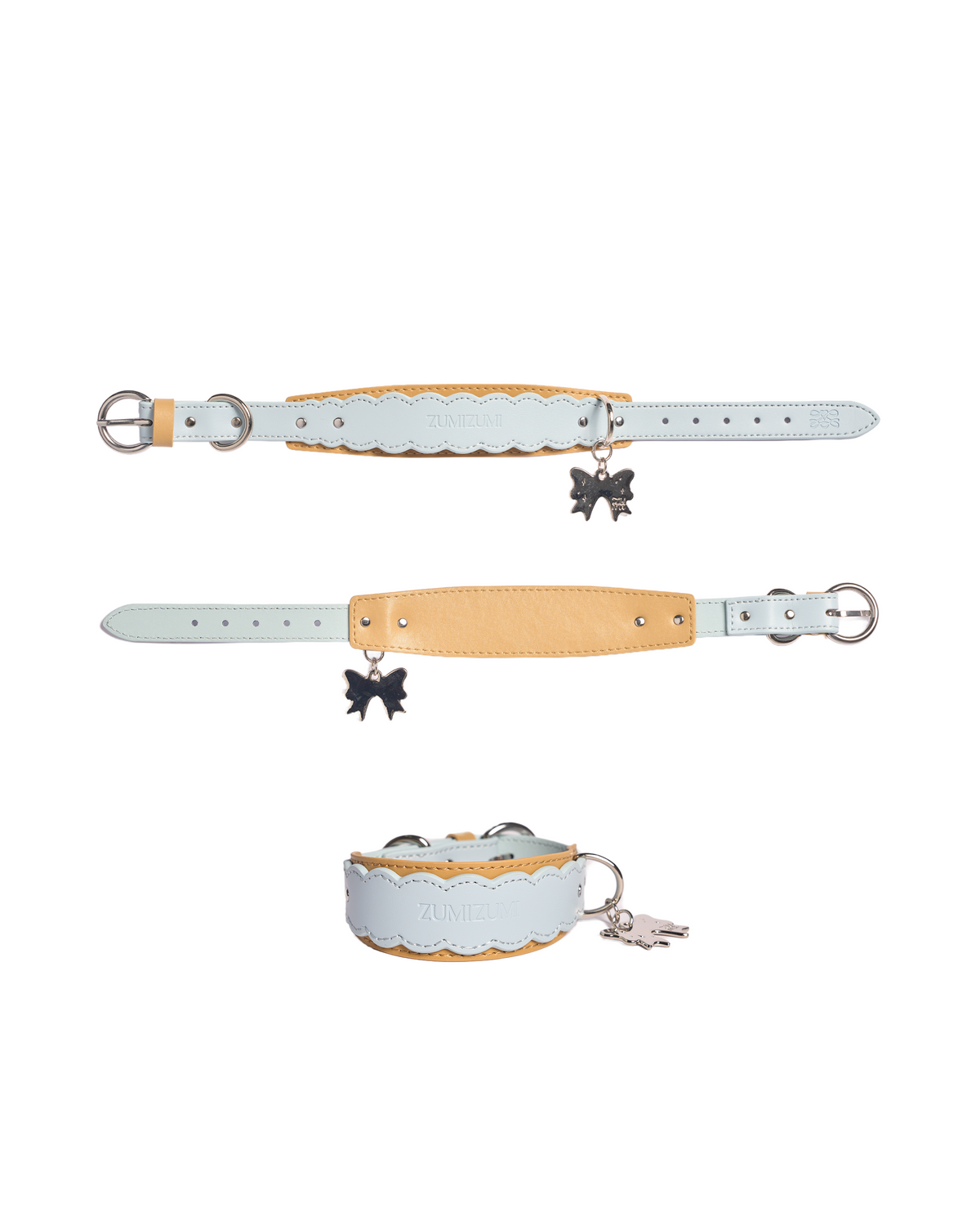 Lederhalsband Mayfair Scalloped – Zumizumi