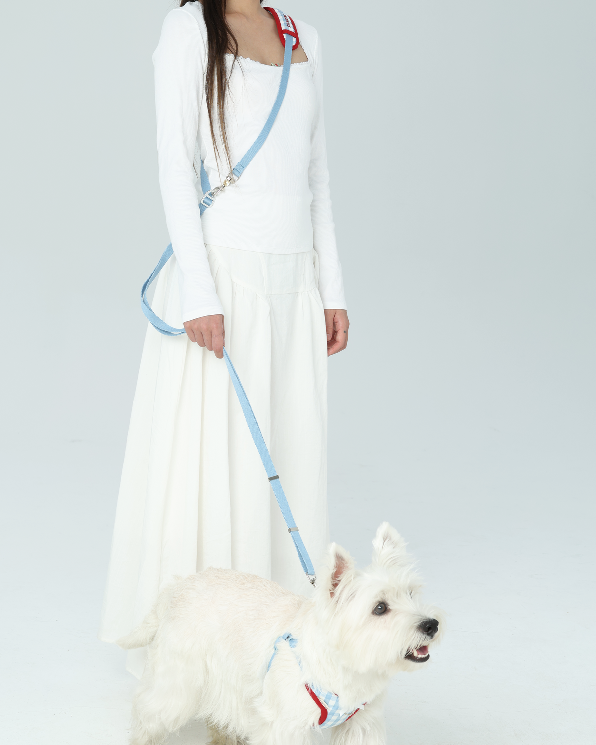 Hands-Free-Leine Chelsea Blau/Rot – Zumizumi