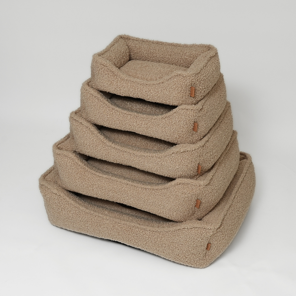 Hundebett Tora | Lockenstoff Sand: Groß